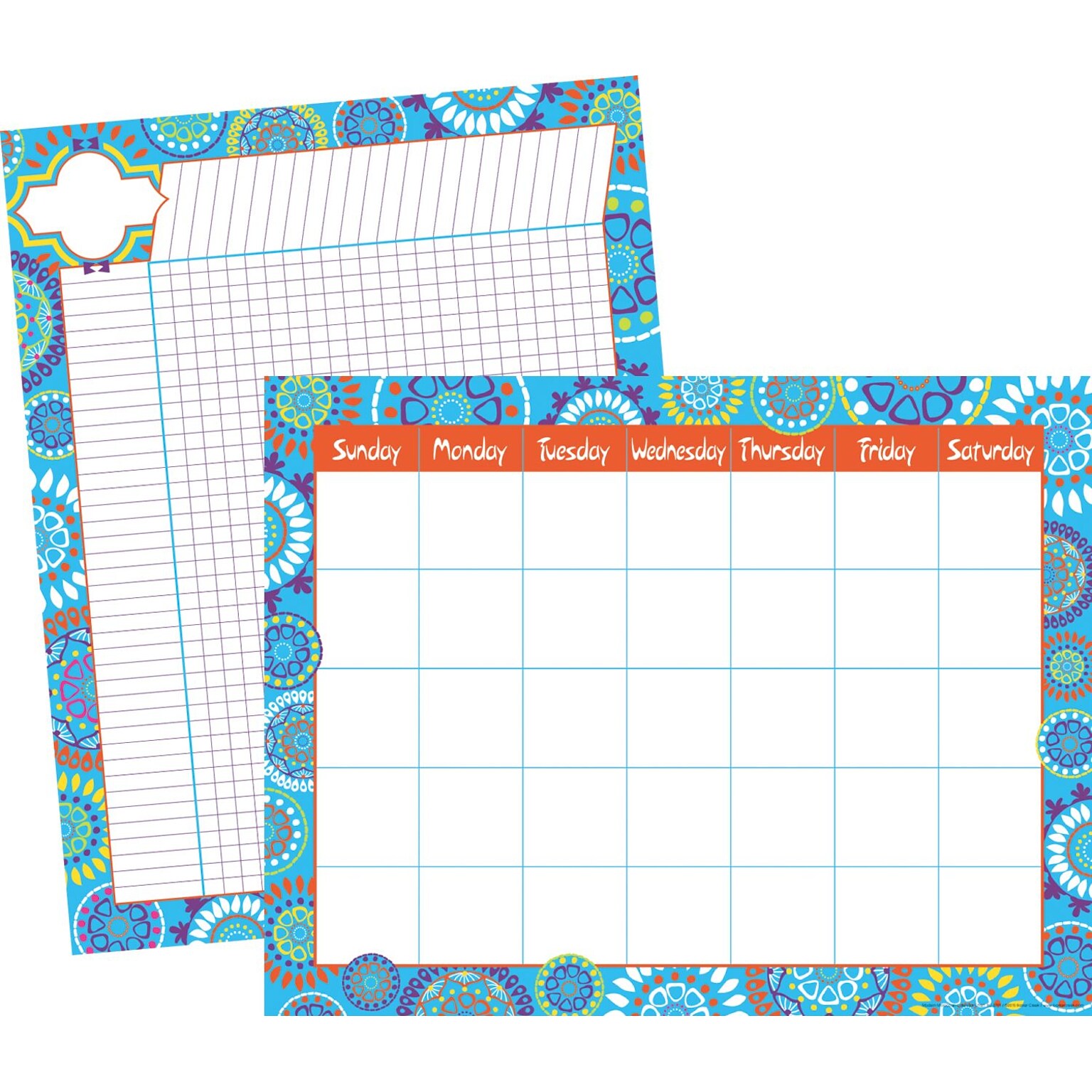 Barker Creek Moroccan 22 x 17 Daily & Monthly Wall Calendar, Reversible, 2/Set (LL575)