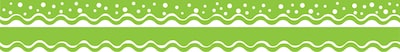 Barker Creek Happy Lime Green Double-Sided Scalloped Edge Border, 39 feet of 2-1/4 Border/Pack