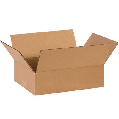 13 x 9 x 4 Flat Corrugated Boxes, 25/Bundle (1394R)