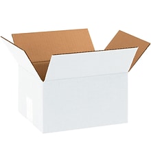 864W White 4 x 8 Kraft Corrugated Boxes, 25/Bundle