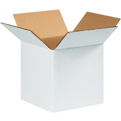 999W White 9 x 9 Kraft Corrugated Mailers, 25/Bundle