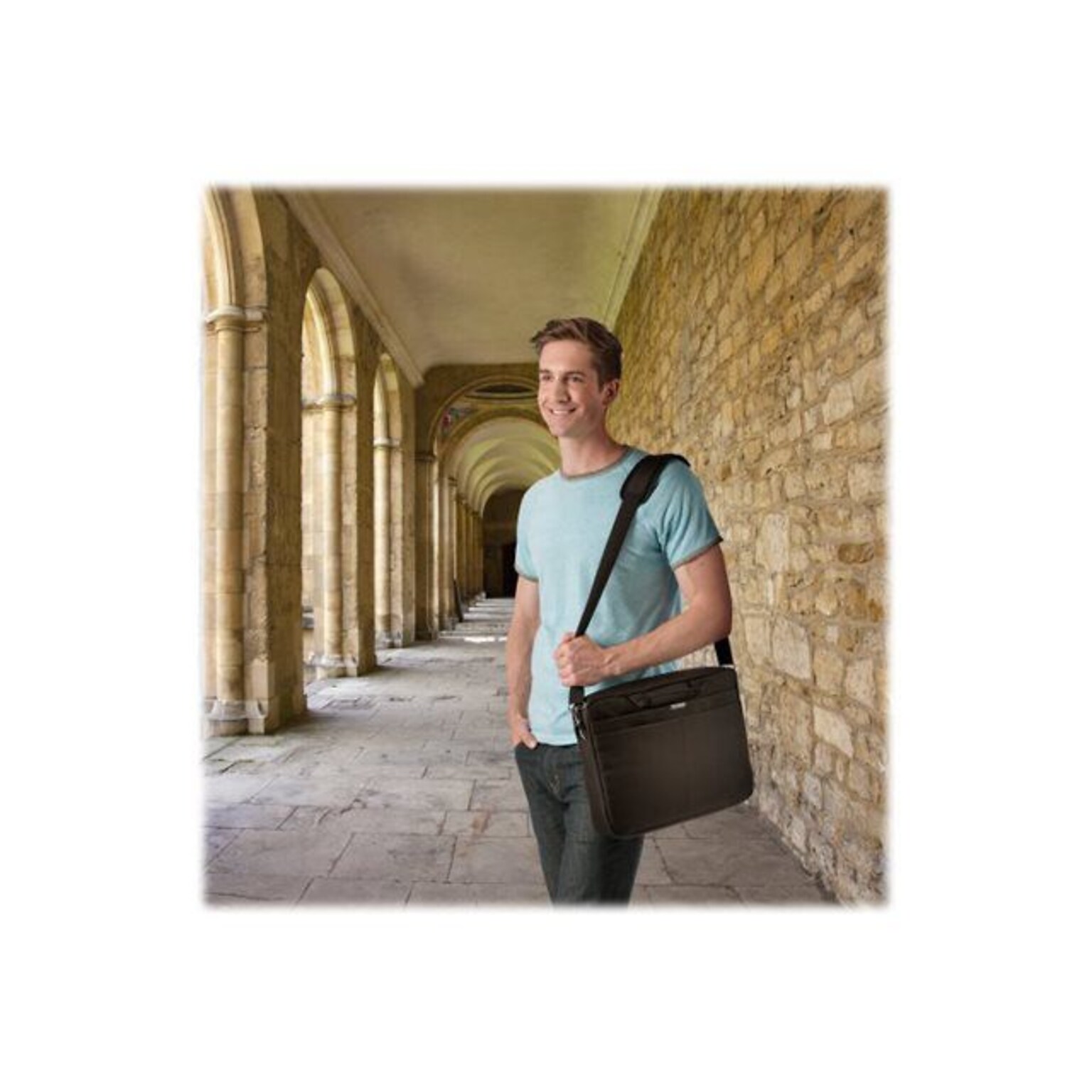 Kensington Laptop Messenger, Black Mesh (K62618WW)