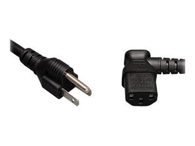 Tripp Lite 10 NEMA 5-15P/IEC320C13 Right Angle Male/Female Universal Computer Power Cord; Black (P006-010-13RA)