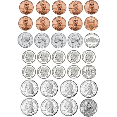 Ashley Math Die Cut Magnet; U.S. Coins, 5/Pack