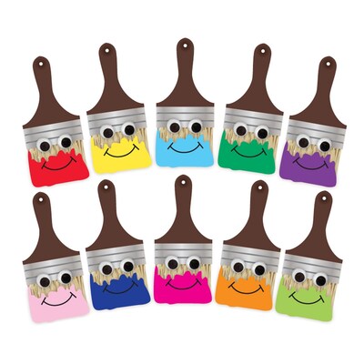 Hygloss 7 Classroom Accents; Happy Paintbrush, 5/Pack