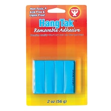 Hygloss HangTak Removable Adhesive, 2 oz., Blue, 4/Pack