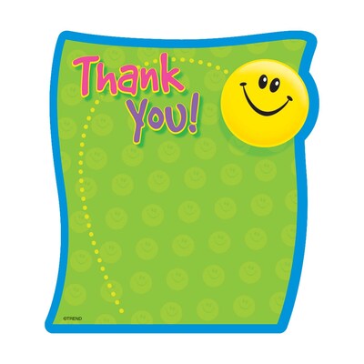 Trend Enterprises Thank You Note Pad, Multicolor, 50 Sheets/Pad (T-72030)