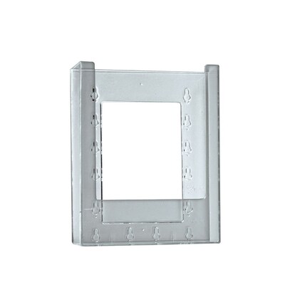 Azar® 7 7/8 x 6 1/4 x 1 1/4 Bi-Fold Modular Crystal Styrene Brochure Holder, 10/Pack