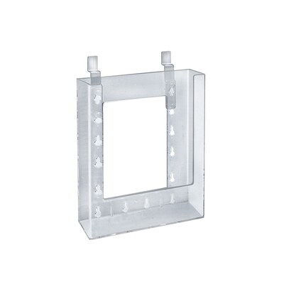 Azar Displays Slatwall Bifold Brochure Holder, Clear Plastic, 10/Pack (252344)
