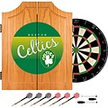 Trademark Global NBA NBA7000HC-BC Wood Dart Cabinet Set; Boston Celtics