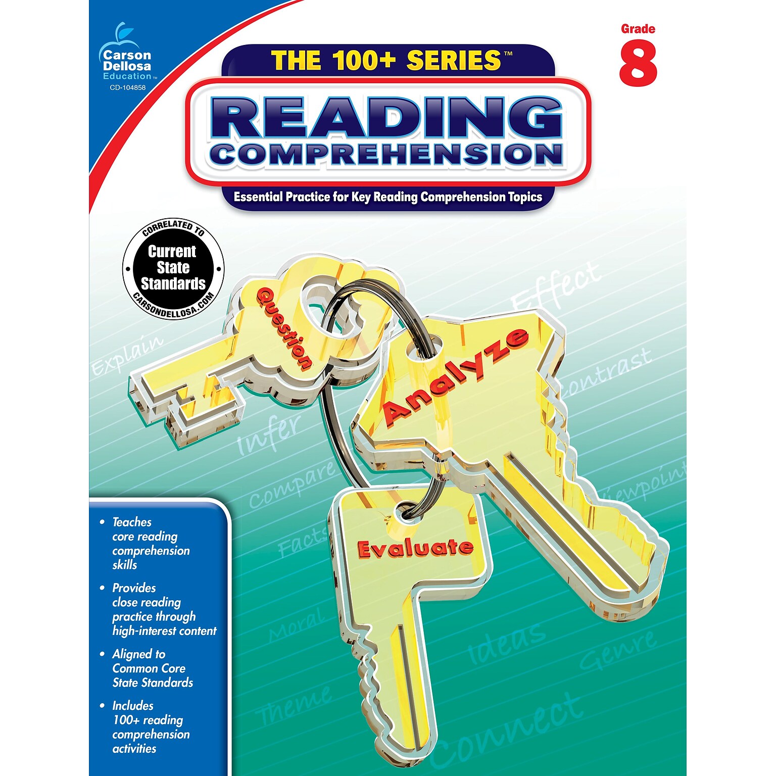 Carson-Dellosa Reading Comprehension Workbook for Grade 8