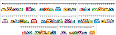 Carson-Dellosa Colorful Owls Number Line Bulletin Board Set, 8 Pieces/Set