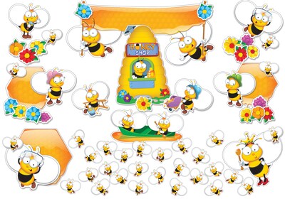 Carson-Dellosa Buzz Worthy Bees Bulletin Board Set, 67 Pieces/Set