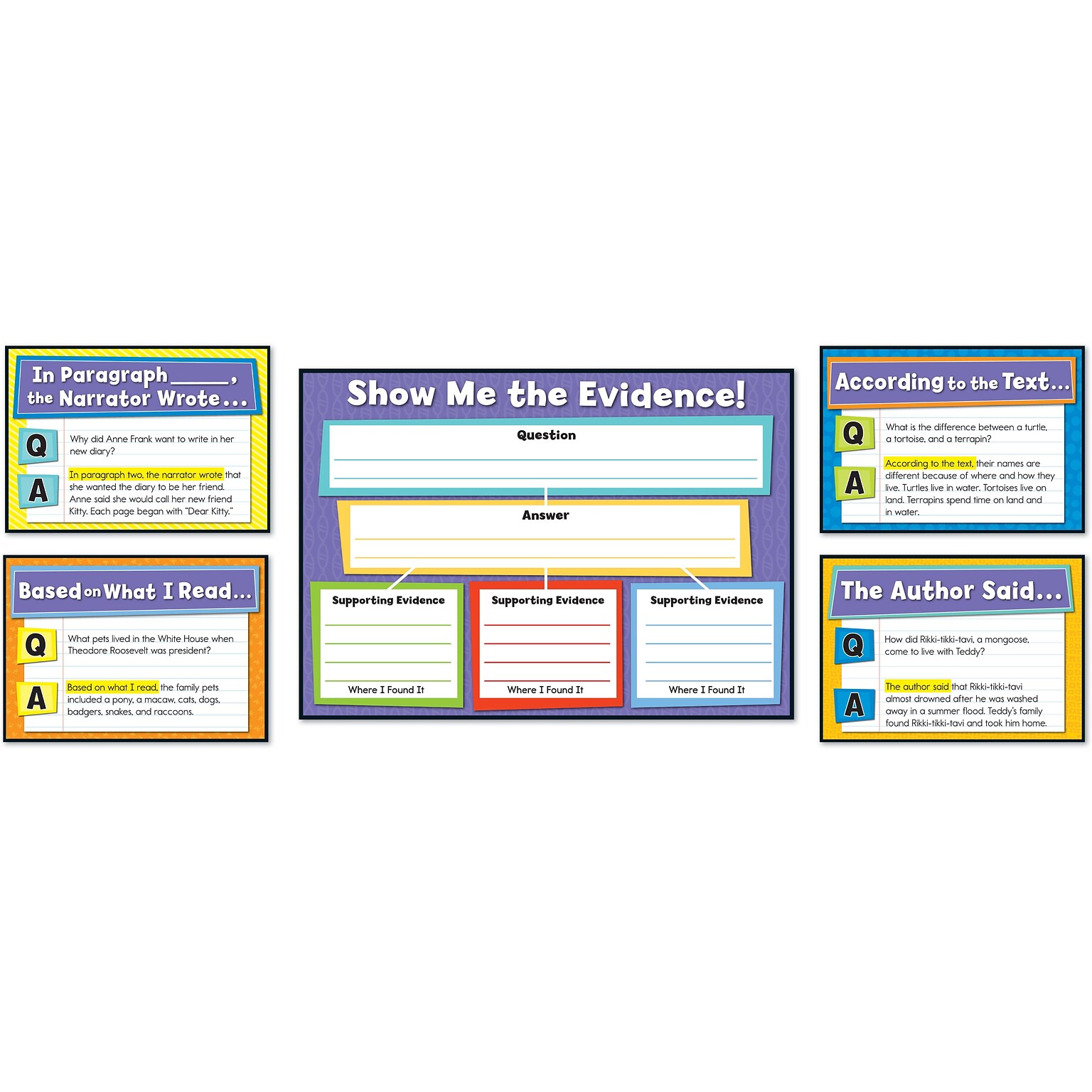 Carson-Dellosa Evidence-Based Reading and Writing Bulletin Board Set, 10 Pieces/Set