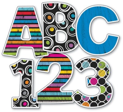 Carson-Dellosa Colorful Chalkboard EZ Letters, 76/Pack