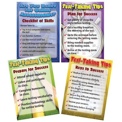 Mark Twain Media Language Arts Testing Tips Bulletin Board Set, 4 Boards/Set