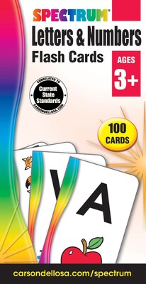 Spectrum Flash Cards, Letters and Numbers, 100/Pack