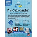 Pellon 2301S White Print-Stitch-Dissolve Embroidery Paper Stabilizer, 12/Pack