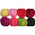Wistyria Editions WR-912 12 Multicolor Wool Roving, Zinnias