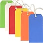 JAM Paper® Gift Tags with String, Medium, 4 3/4 x 2 3/8, Assorted Colors, 60/Pack (39197127)