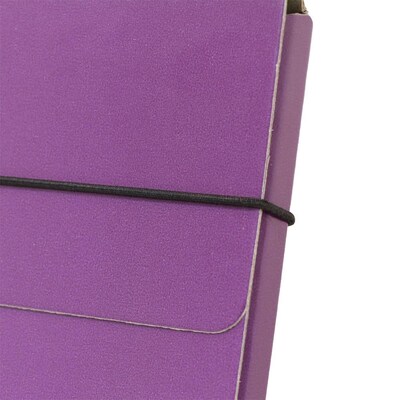 JAM Paper® Strong Thin Portfolio Carrying Case with Elastic Band Closure - 9 1/4" x 1/2" x 12 1/2" - Purple - Sold Individually