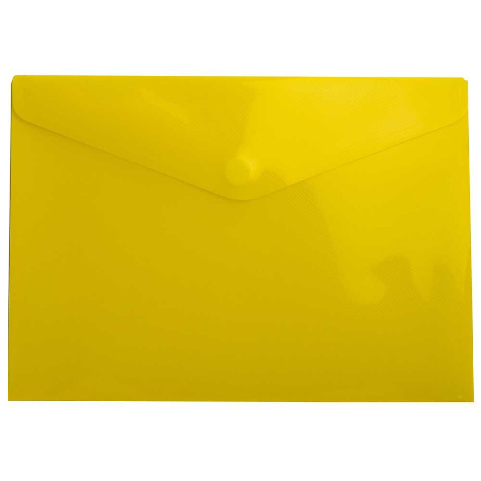 JAM Paper® Plastic Envelopes with Hook & Loop Closure, Letter Booklet, 9.75 x 13, Yellow, 12/pack (235828266)