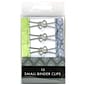 JAM Paper Colorful Small Binder Clips, 3/8" Capacity, Green/Grey, 10/Pack (336128597)