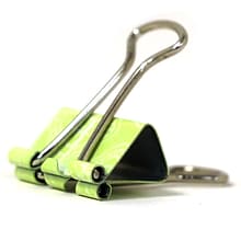 JAM Paper Colorful Small Binder Clips, 3/8 Capacity, Green/Grey, 10/Pack (336128597)