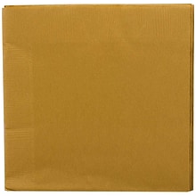 JAM Paper Beverage Napkin, 2-ply, Gold, 50 Napkins/Pack (356028327)