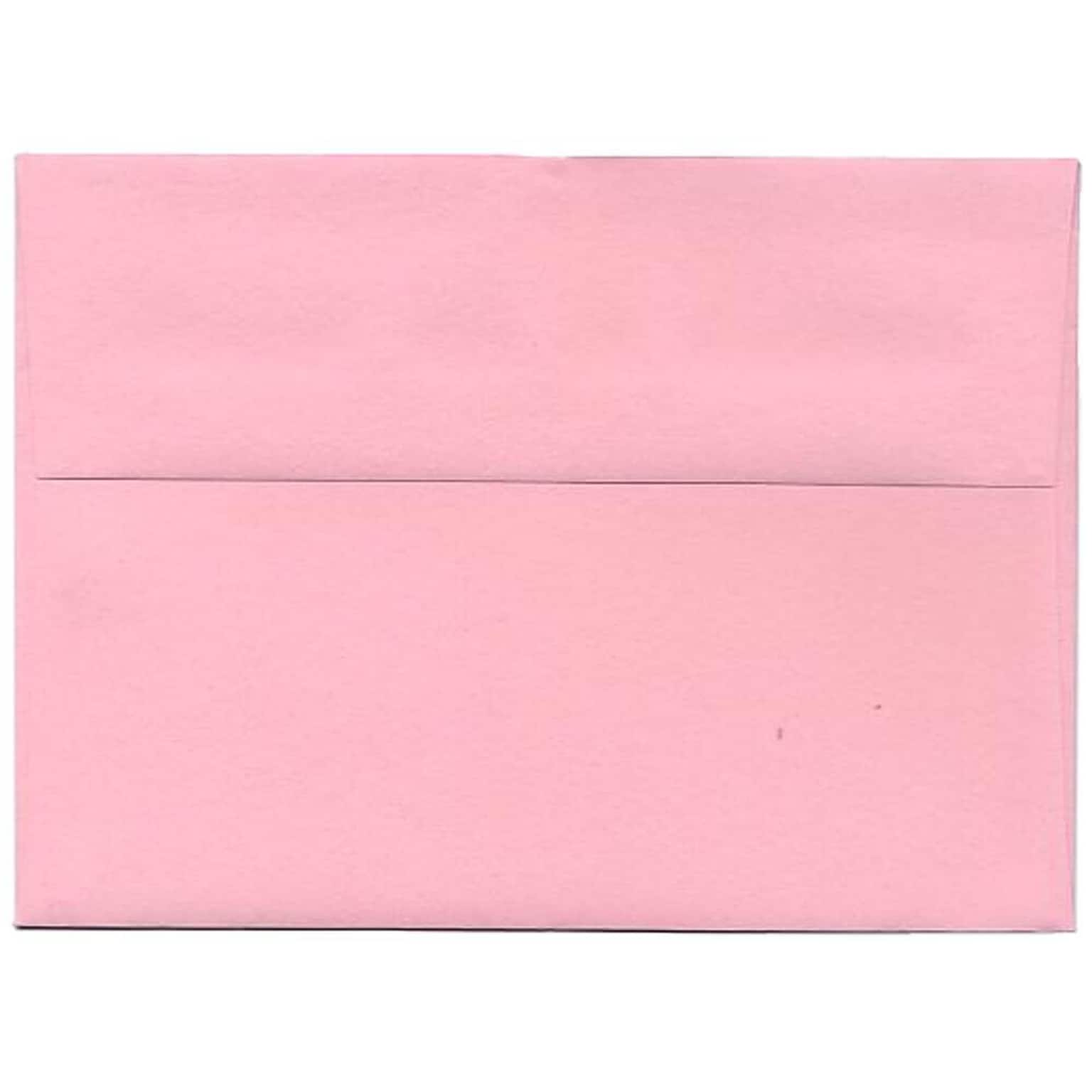 JAM Paper® A7 Invitation Envelopes, 5.25 x 7.25, Baby Pink, Bulk 250/Box (155627H)