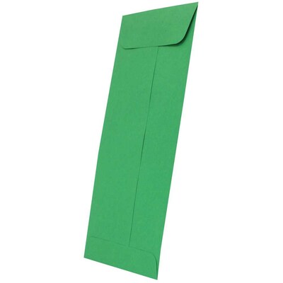 JAM Paper Open End #10 Currency Envelope, 4 1/8" x 9 1/2", Green, 50/Pack (15884I)