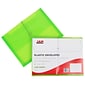 JAM Paper® Plastic Envelopes with 2 5/8 Expansion, Elastic Closure, Letter Booklet, 9.75x13, Lime Green Poly, 12/pk (218E25LIB)