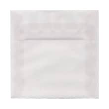 JAM Paper 7.5 x 7.5 Square Translucent Vellum Invitation Envelopes, Clear, 50/Pack (81981I)