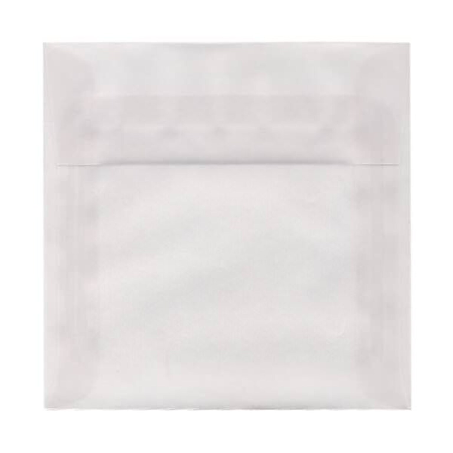 JAM Paper 7.5 x 7.5 Square Translucent Vellum Invitation Envelopes, Clear, 50/Pack (81981I)