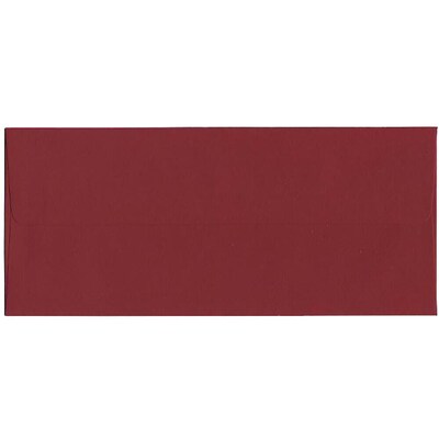 JAM Paper Open End #10 Business Envelope, 4 1/8 x 9 1/2, Dark Red, 500/Pack (31511298H)