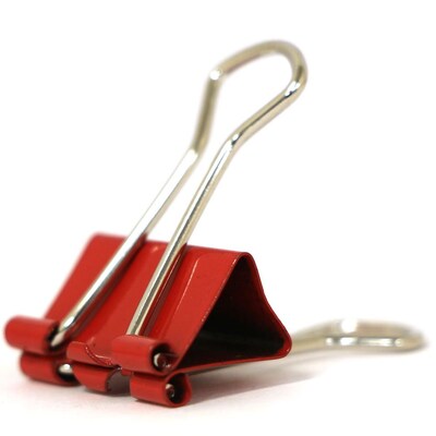 JAM Paper® Colored Binder Clips, Small, 19mm, Red, 25/pack (334BCRE)