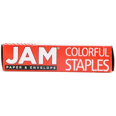 JAM Paper® Standard Size Colorful Staples, Ruby Red, 5000/Box (335RE)