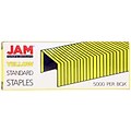 JAM Paper® Standard Size Colorful Staples, Yellow, 5000/box (335YE)