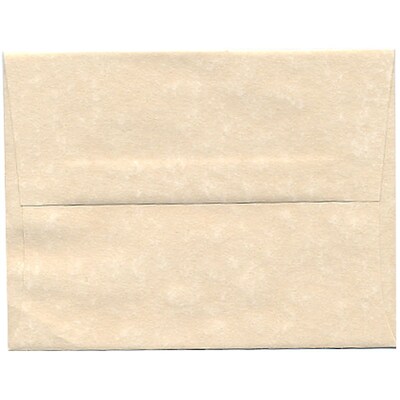 JAM Paper A2 Parchment Invitation Envelopes, 4.375 x 5.75, Natural Recycled, 50/Pack (34777I)