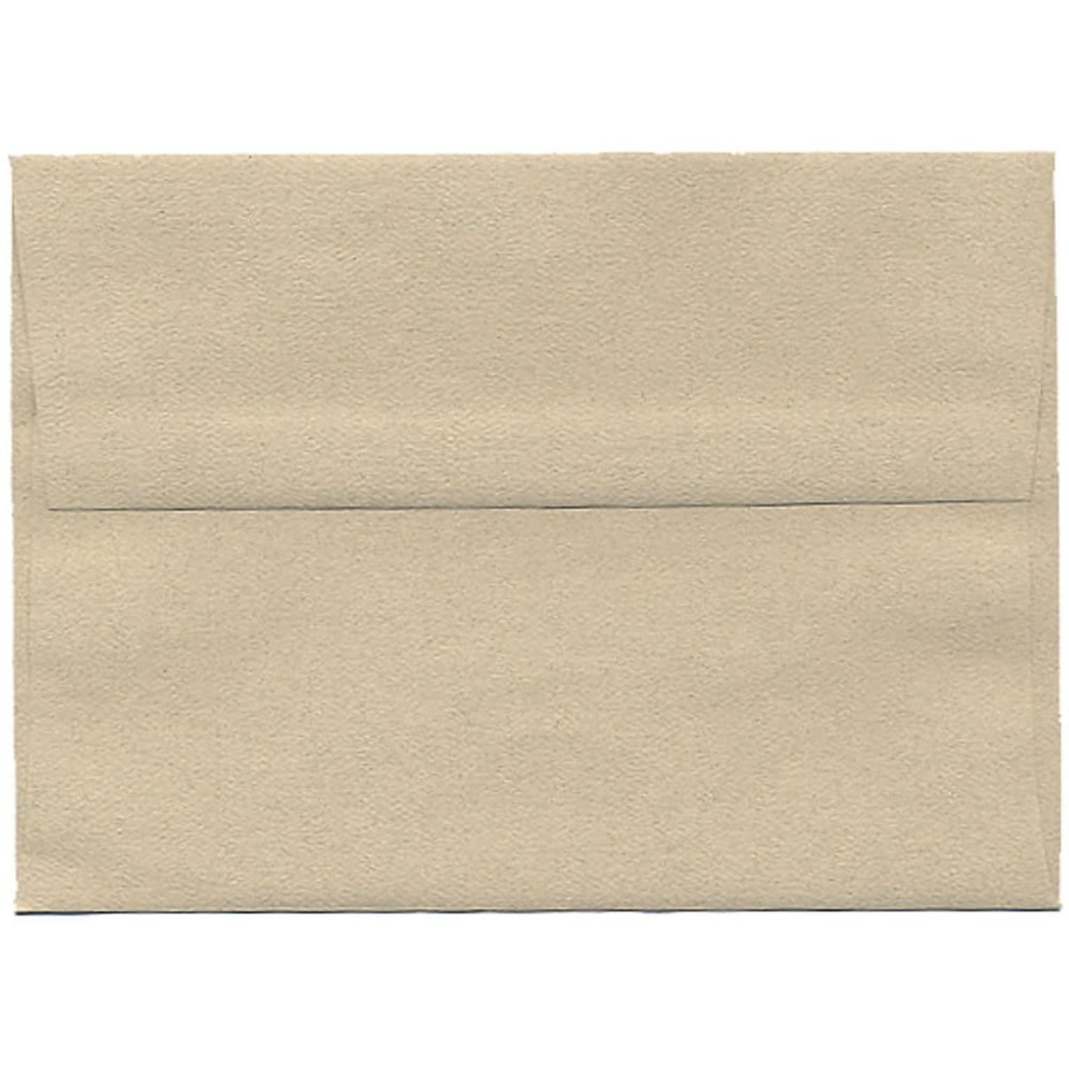 JAM Paper® A7 Passport Invitation Envelopes, 5.25 x 7.25, Sandstone Brown Recycled, 50/Pack (41403I)