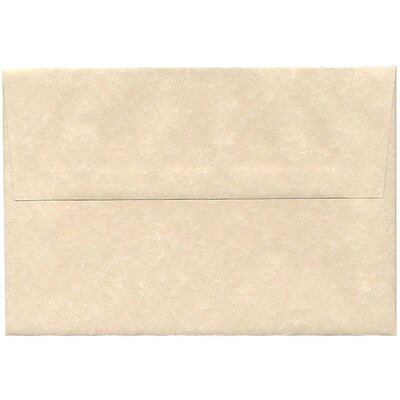 JAM Paper A8 Parchment Invitation Envelopes, 5.5 x 8.125, Natural Recycled, 50/Pack (5029I)