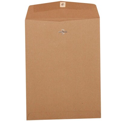 JAM Paper Open End Clasp Catalog Envelope, 9 x 12, Brown, 10/Pack (563120849A)