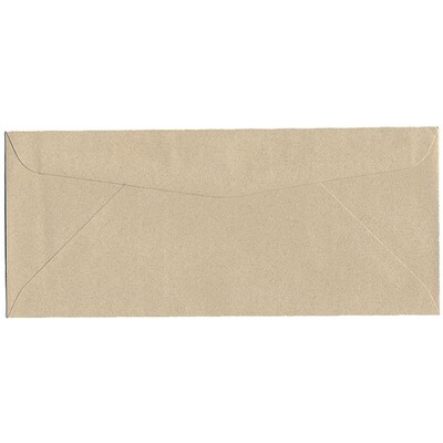 JAM Paper® #10 Passport Business Envelopes, 4.125 x 9.5, Sandstone Brown Recycled, 50/Pack (71037I)