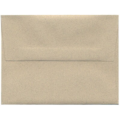 JAM Paper® A2 Passport Invitation Envelopes, 4.375 x 5.75, Sandstone Brown Recycled, Bulk 250/Box (7