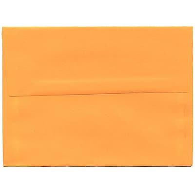 JAM Paper A6 Colored Invitation Envelopes, 4.75 x 6.5, Ultra Orange, 50/Pack (80344I)