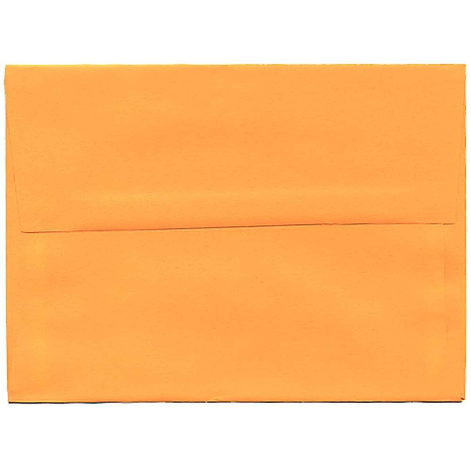 JAM Paper A6 Colored Invitation Envelopes, 4.75 x 6.5, Ultra Orange, 50/Pack (80344I)