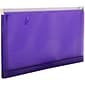 JAM Paper® #10 Plastic Envelopes with Zip Closure, 5 x 10, Purple Poly, 12/pack (921Z1PU)