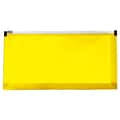 JAM Paper® #10 Plastic Envelopes with Zip Closure, 5 x 10, Yellow Poly, 12/pack (921Z1YE)
