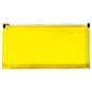 JAM Paper® #10 Plastic Envelopes with Zip Closure, 5 x 10, Yellow Poly, 12/pack (921Z1YE)