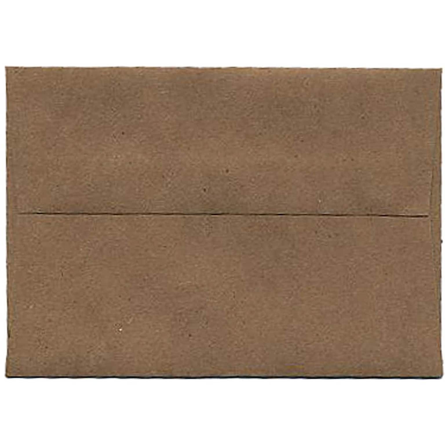 JAM Paper 4Bar A1 Invitation Envelopes, 3.625 x 5.125, Brown Kraft Paper Bag, Bulk 250/Box (LEKR900SFH)